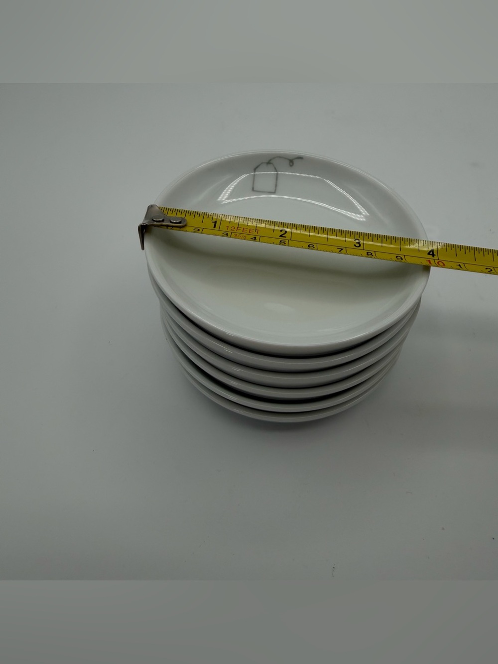 Crate & Barrel KAHLA Germany Tea Bag Holders White Porcelain 4” Set of 6